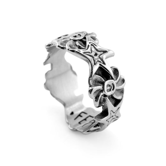 Daisy Chain Ring - Stainless Steel Rings Personal Fears Personal Fears Daisy Chain Ring | Stainless Steel | Flower and Star Ring